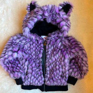 Kids' Appaman Purple Faux Fur Jacket Size 8